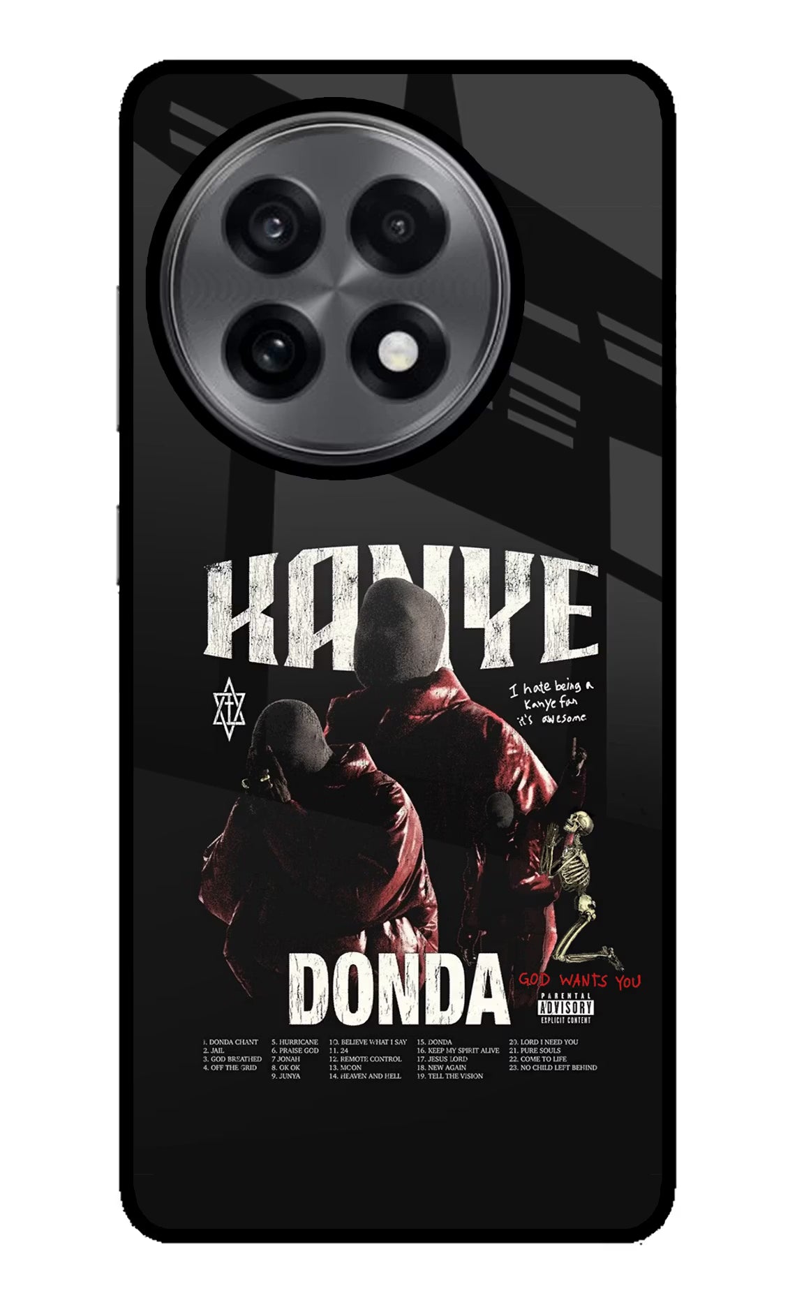 Donda Kanye West OnePlus 13R Glass Case Back Cover by Casekaro