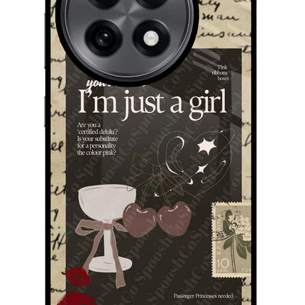 I am just a girl OnePlus 13R Glass Case