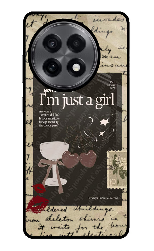 I am just a girl OnePlus 13R Glass Case