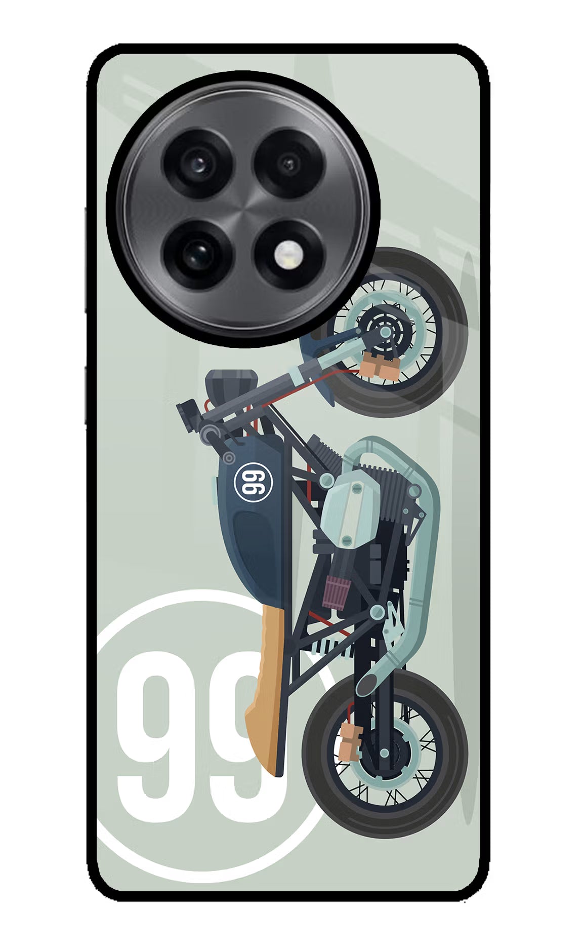 Classic Cafe Racer 99 OnePlus 13R Glass Case Back Cover by Casekaro