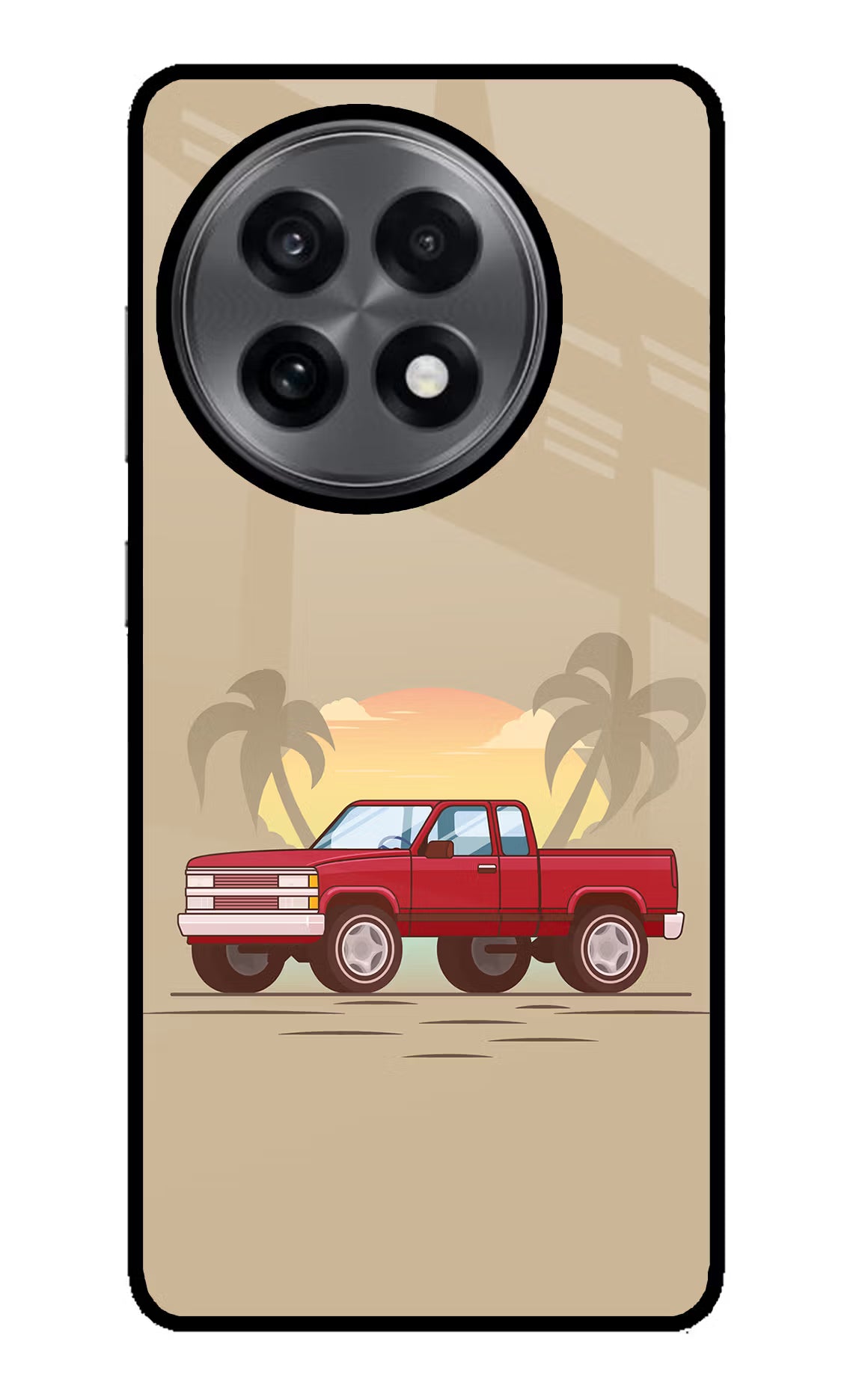 Desert Classic Drive OnePlus 13R Glass Case Back Cover by Casekaro