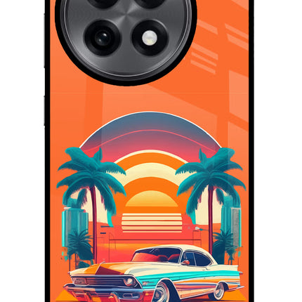 Palm Drive 80s OnePlus 13R Glass Case