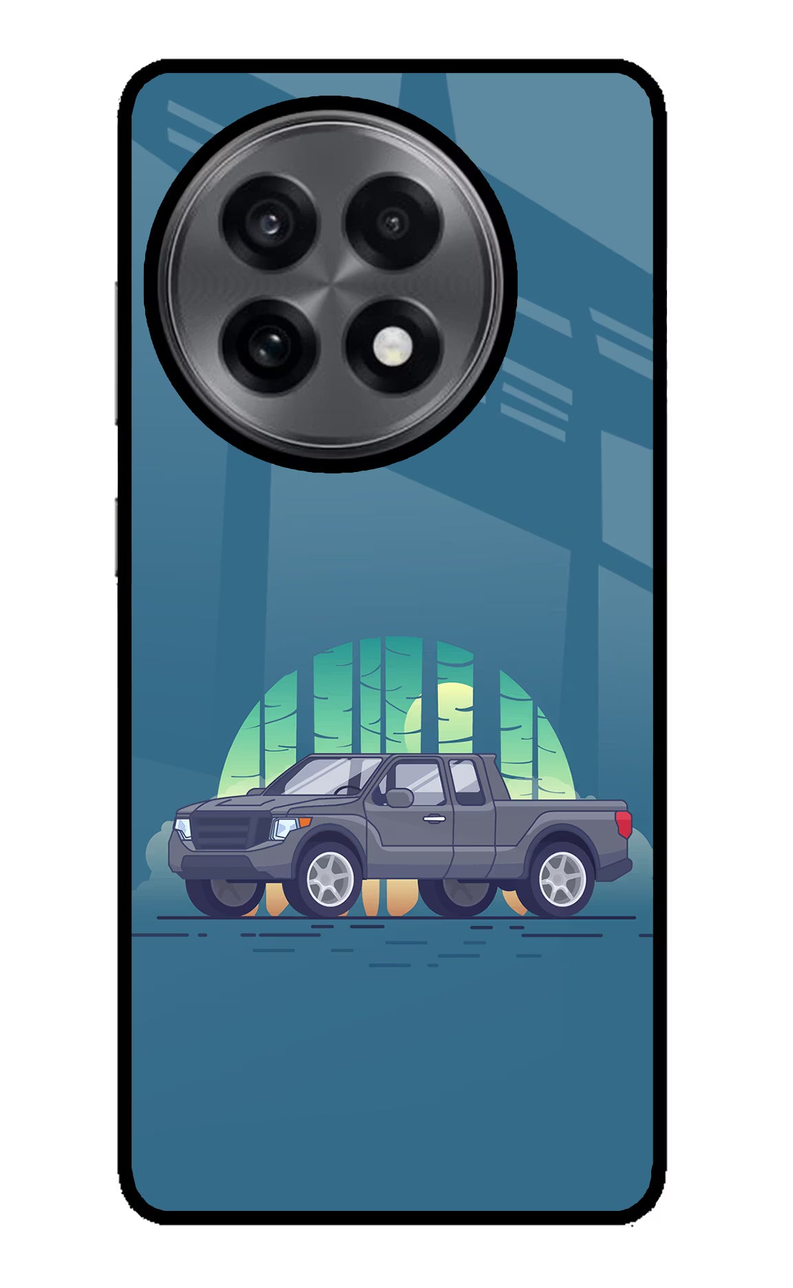 Retro Garage Vibe OnePlus 13R Glass Case Back Cover by Casekaro