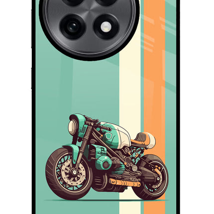 Striped Moto Drift OnePlus 13R Glass Case Back Cover by Casekaro