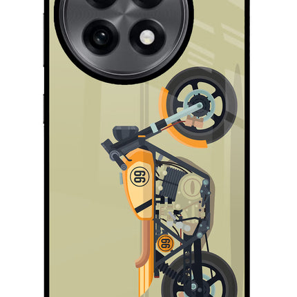 Vertical Speedster OnePlus 13R Glass Case Back Cover by Casekaro