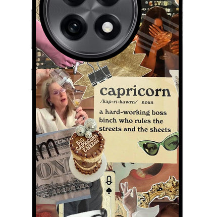 Capricorn Zodiac OnePlus 13R Glass Case