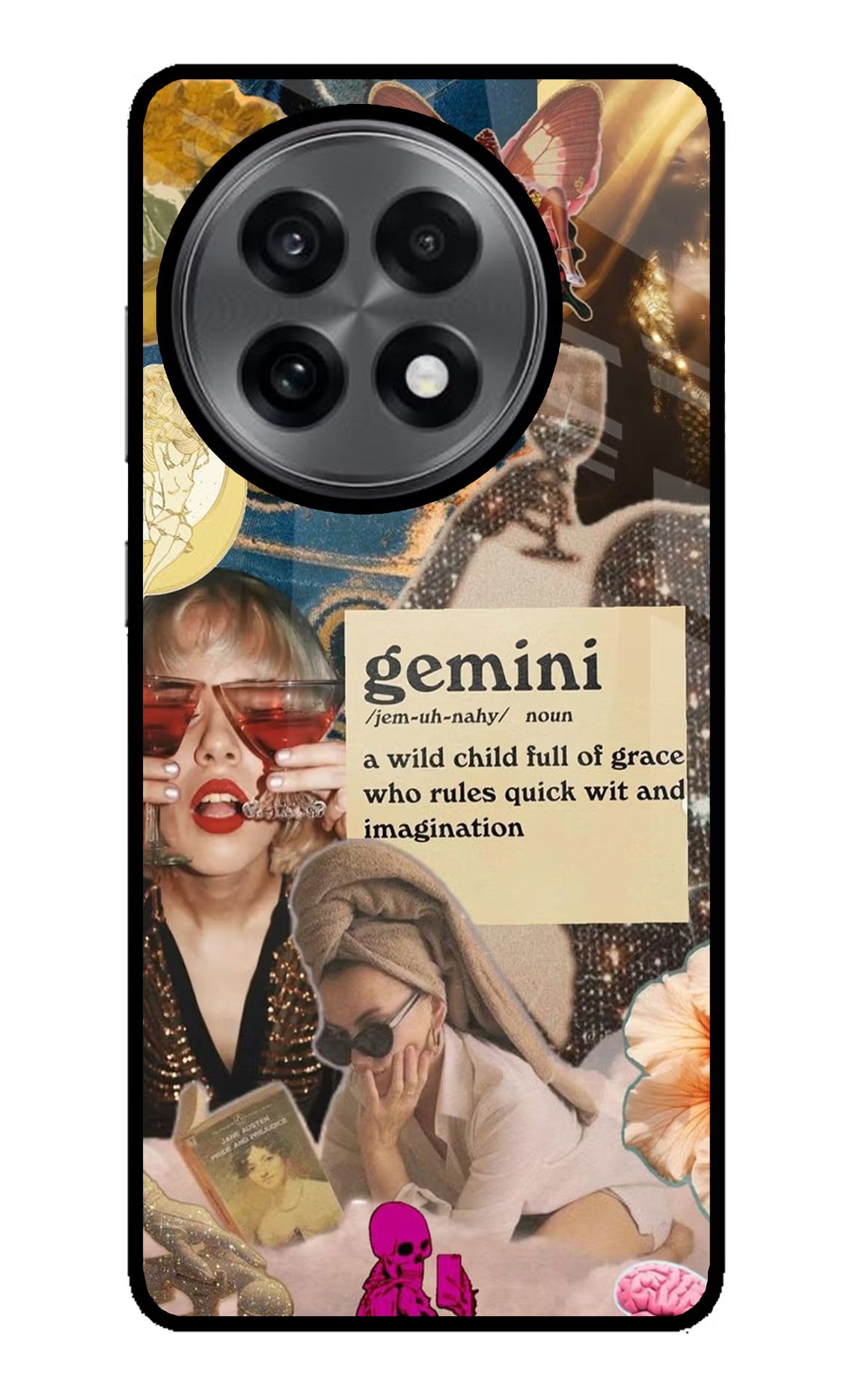 Gemini Zodiac OnePlus 13R Glass Case Back Cover by Casekaro