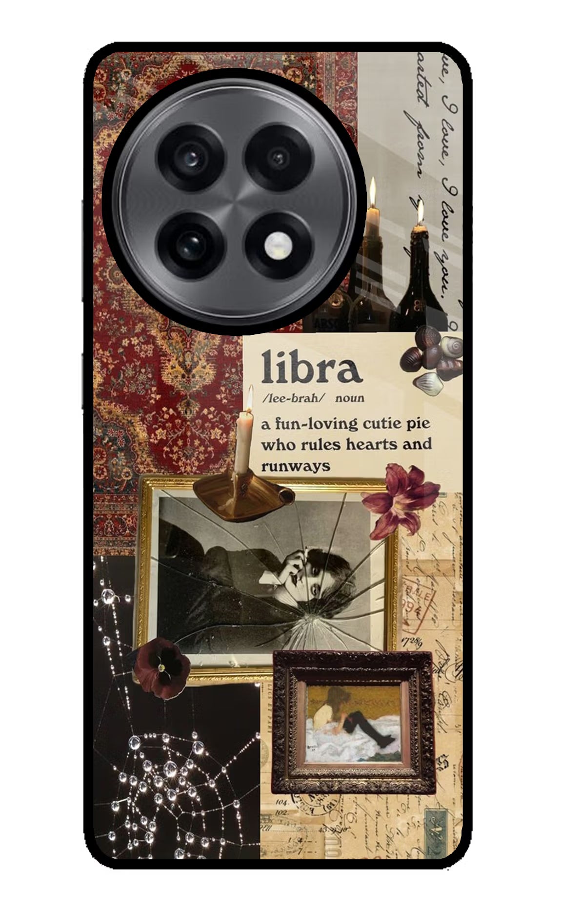 Libra Zodiac OnePlus 13R Glass Case Back Cover by Casekaro