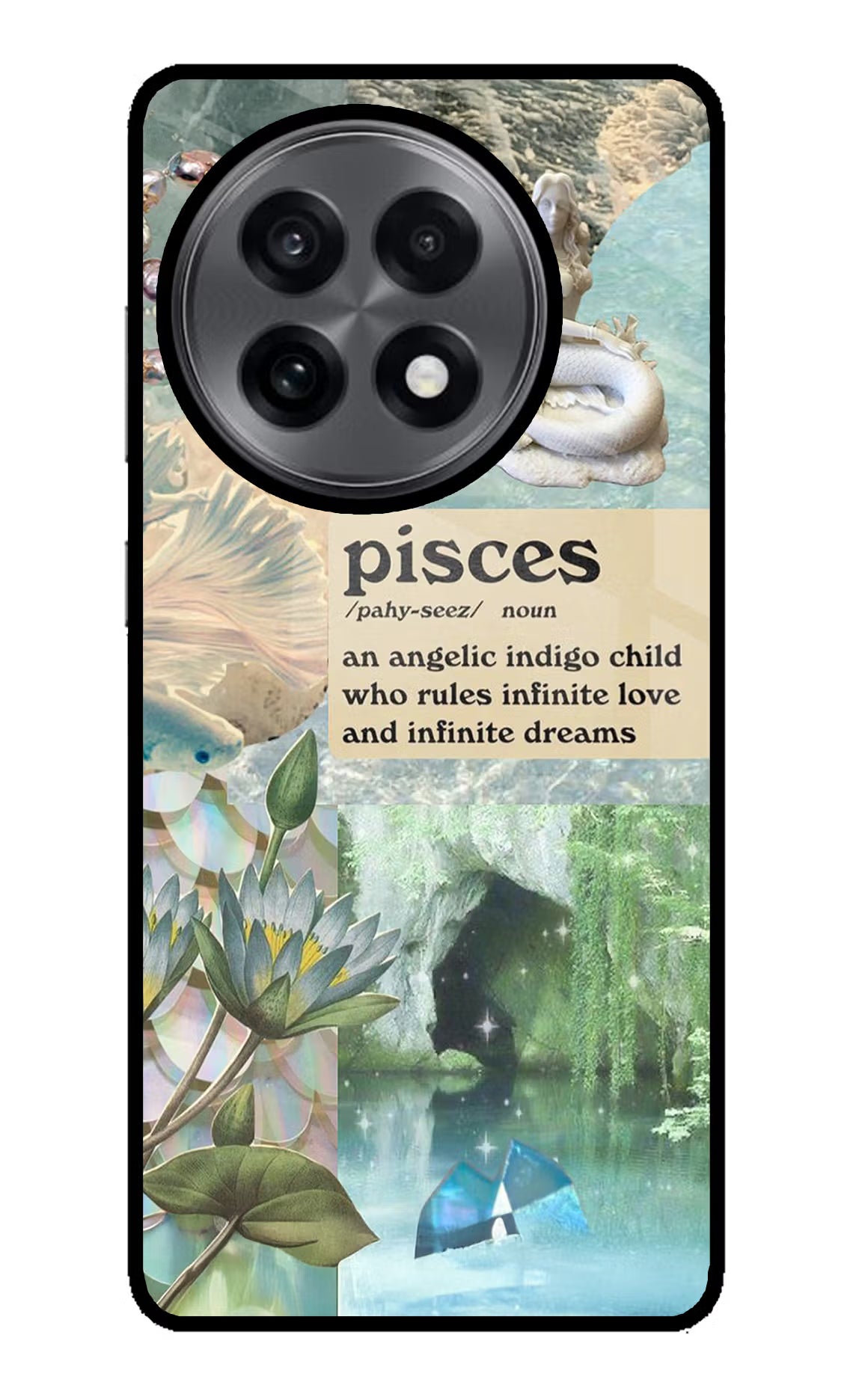 Pisces Zodiac OnePlus 13R Glass Case Back Cover by Casekaro