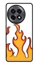 Fired Up – White OnePlus 13R Glass Case