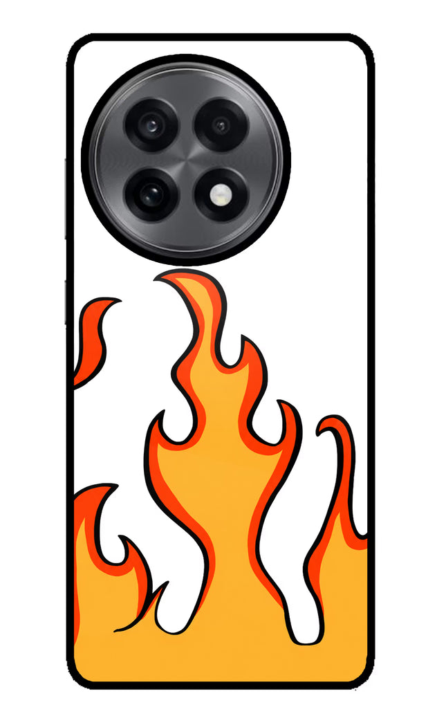 Fired Up – White OnePlus 13R Glass Case