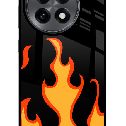 Fired Up – Black OnePlus 13R Glass Case