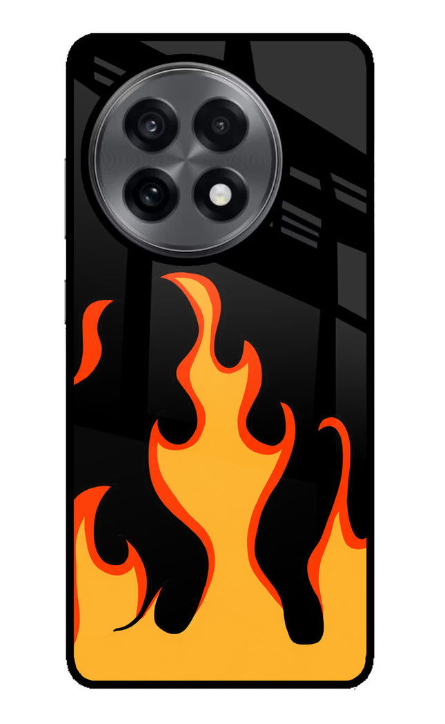 Fired Up – Black OnePlus 13R Glass Case