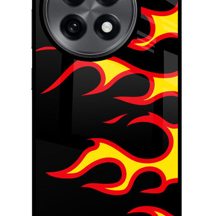 Side Sweep Flames OnePlus 13R Glass Case