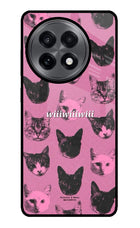 Pink Cats OnePlus 13R Glass Case