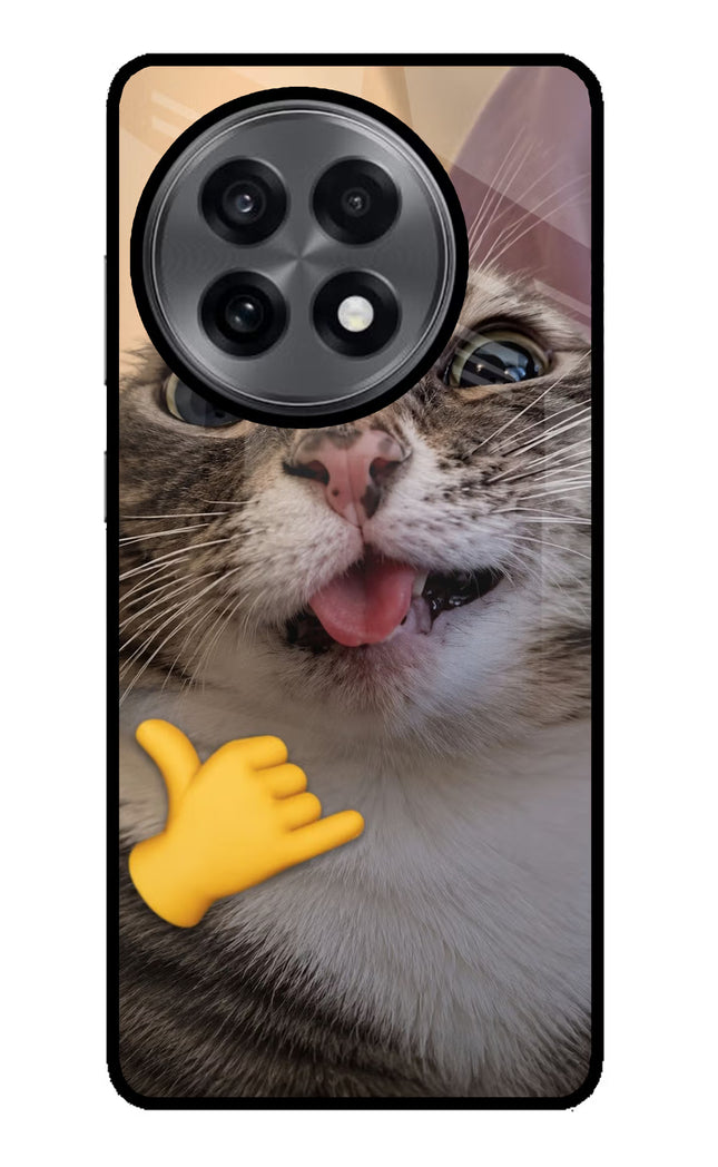 Silly Cat Call OnePlus 13R Glass Case