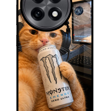 Gamer Cat Energy OnePlus 13R Glass Case