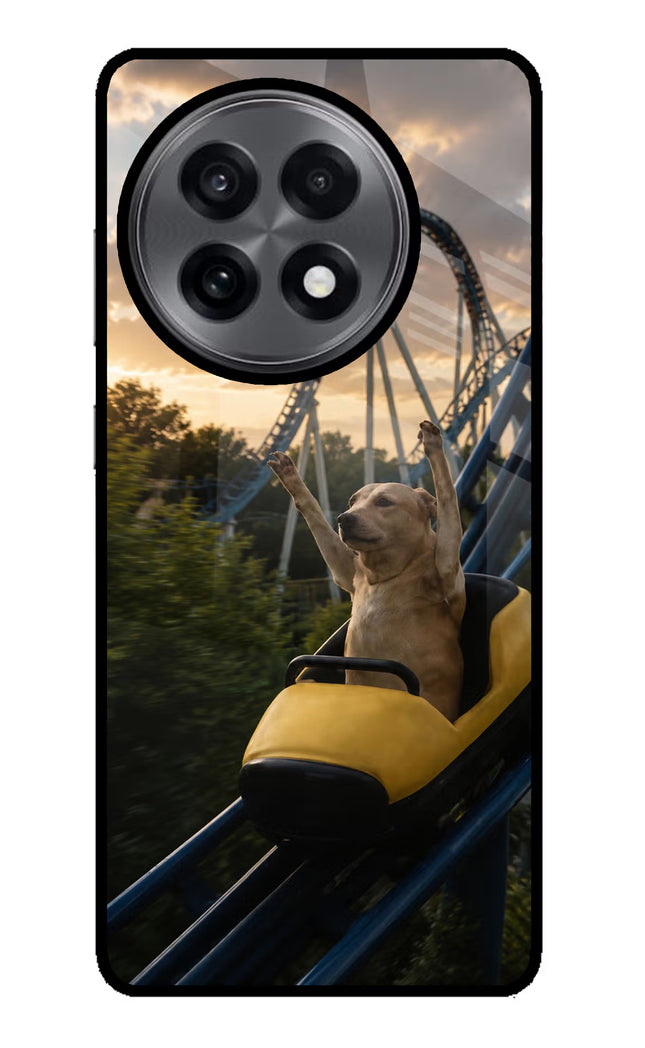 Rollercoaster Dog OnePlus 13R Glass Case