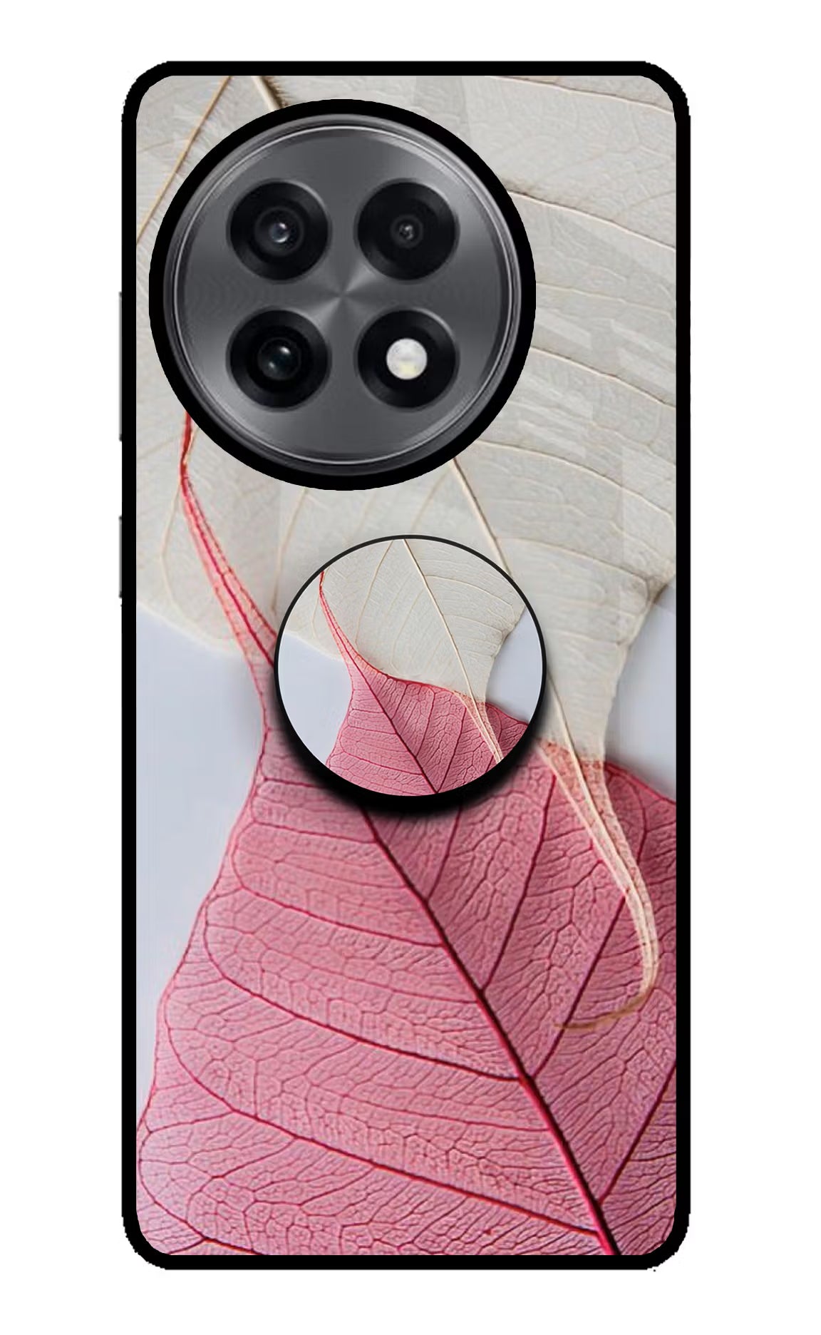 White Pink Leaf OnePlus 13R Pop Case by Casekaro