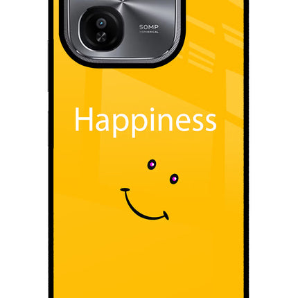 Happiness With Smiley iQOO Z9X Glass Case