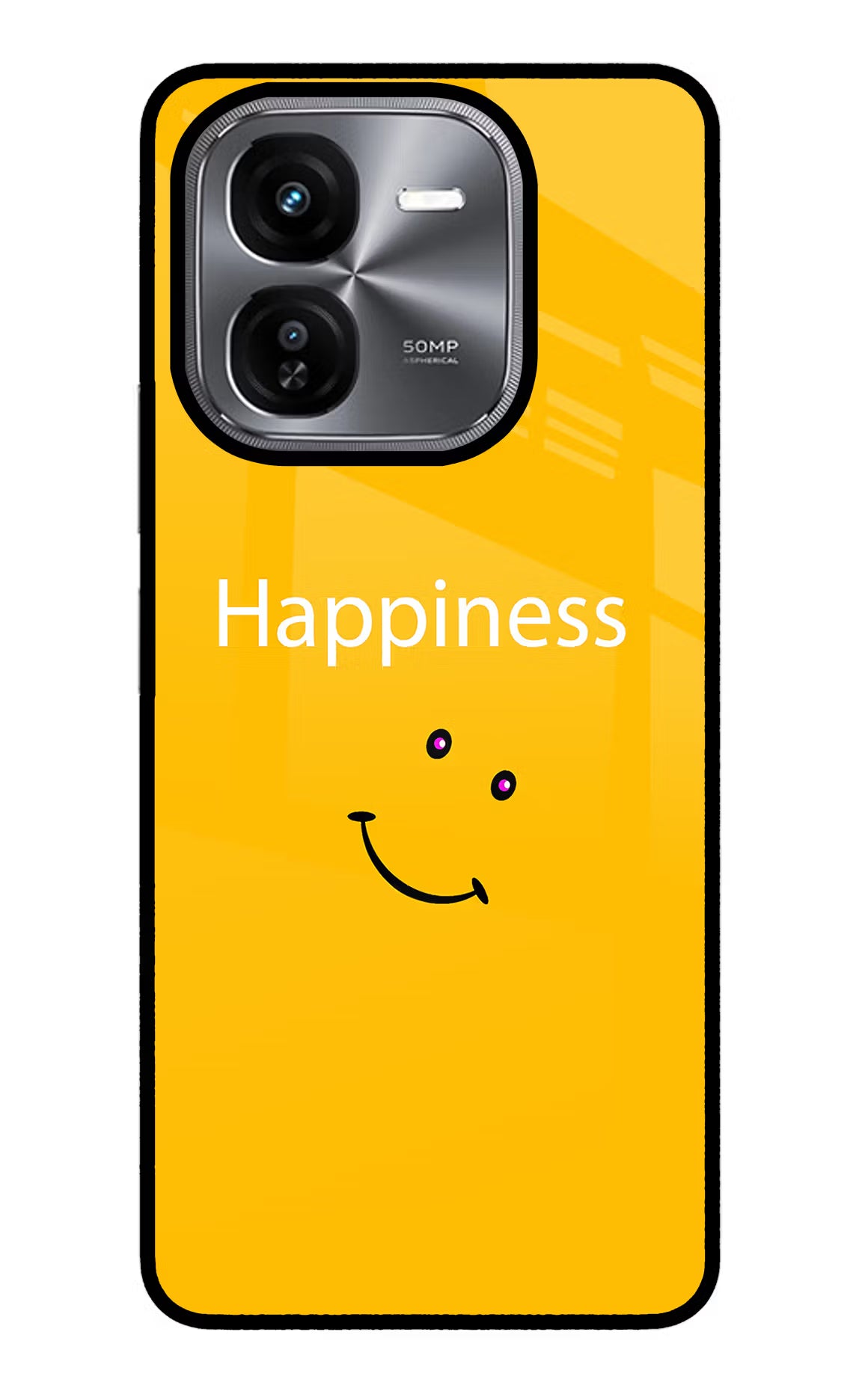 Happiness With Smiley iQOO Z9X Glass Case