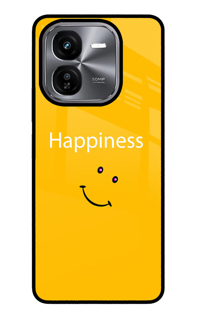 Happiness With Smiley iQOO Z9X Glass Case
