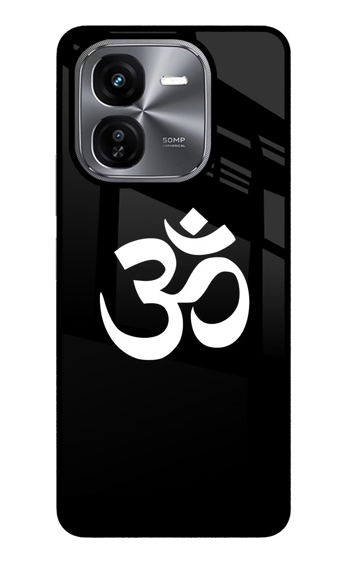 Om iQOO Z9X Glass Case Back Cover by Casekaro