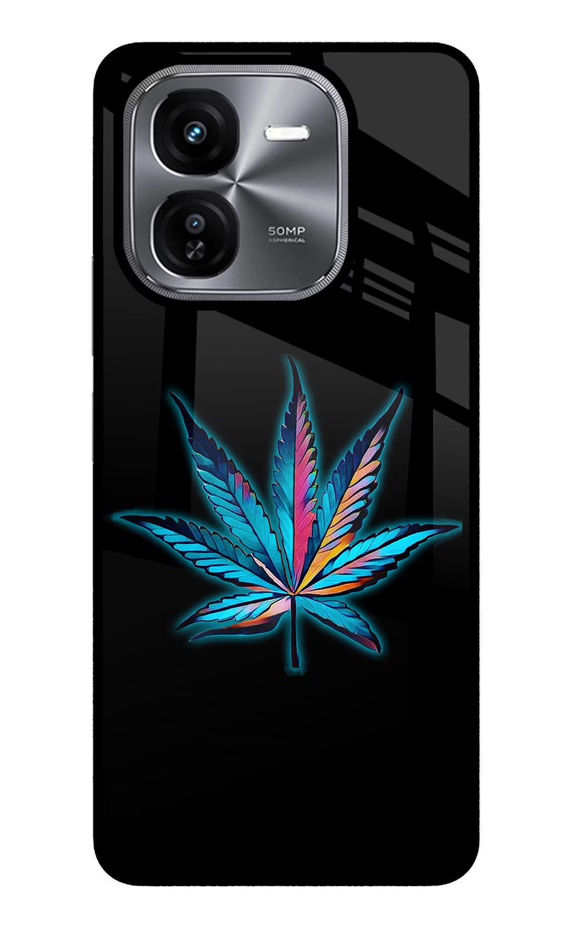Weed iQOO Z9X Glass Case Back Cover by Casekaro