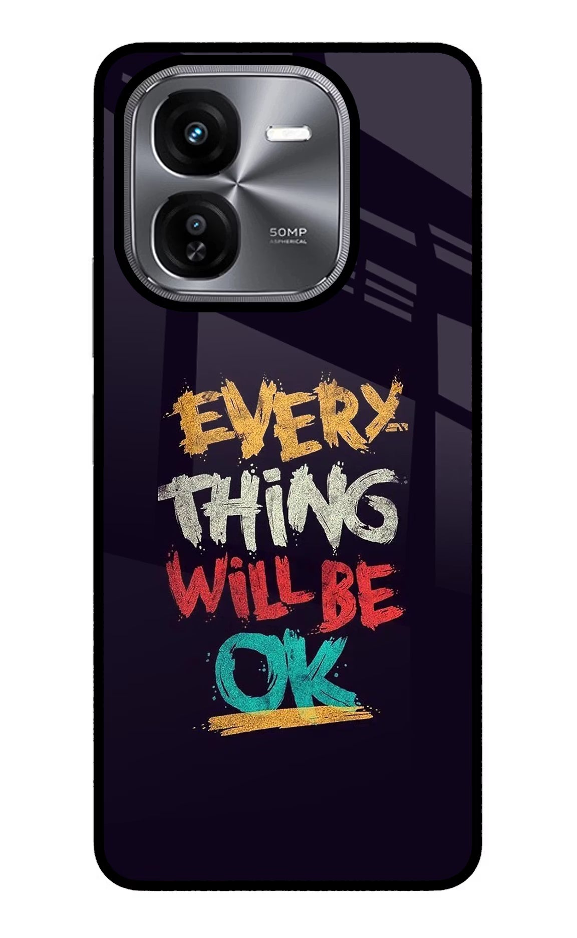 Everything Will Be Ok iQOO Z9X Glass Case