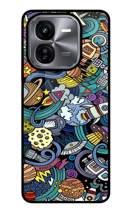 Space Abstract iQOO Z9X Glass Case