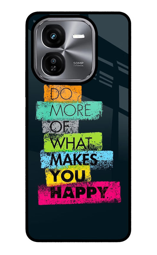 Do More Of What Makes You Happy iQOO Z9X Glass Case