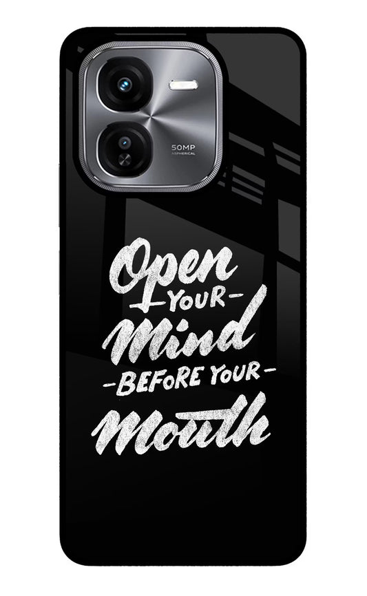 Open Your Mind Before Your Mouth iQOO Z9X Glass Case
