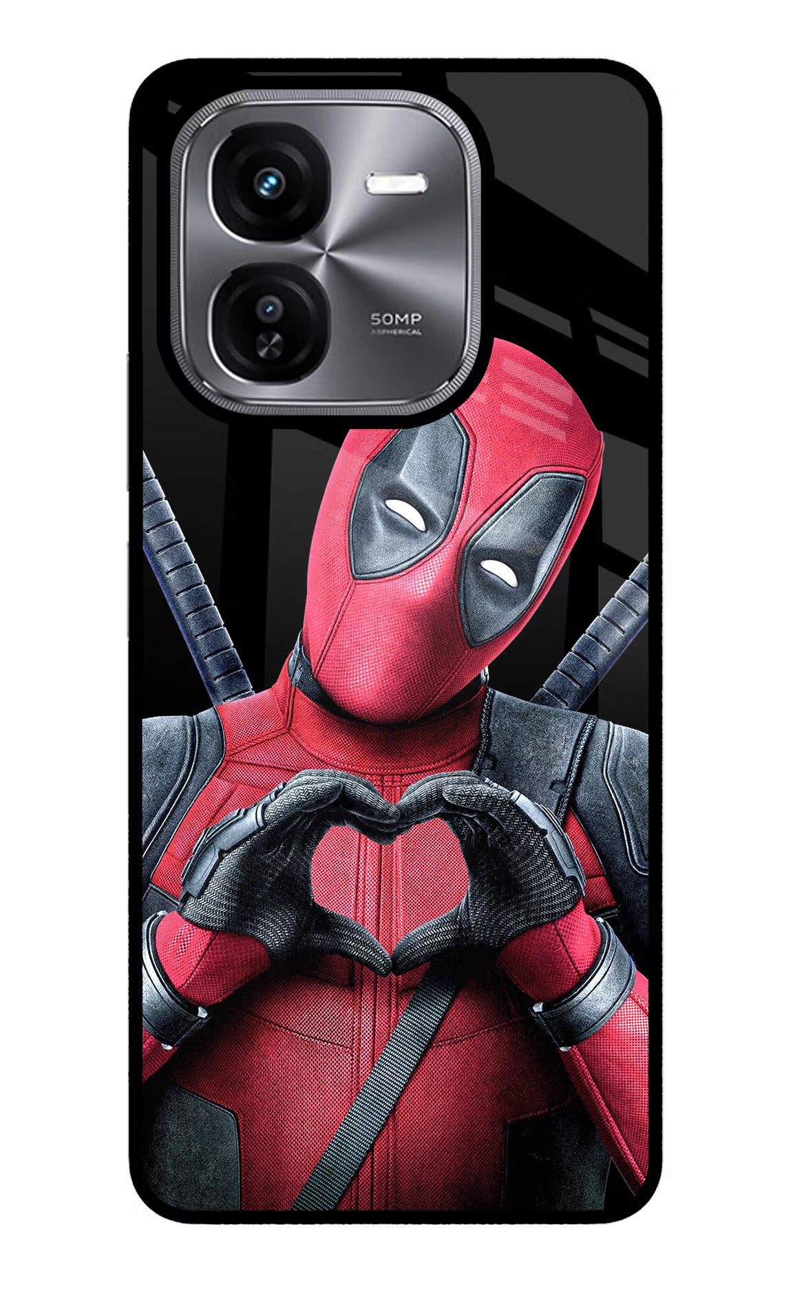 Deadpool iQOO Z9X Glass Case Back Cover by Casekaro