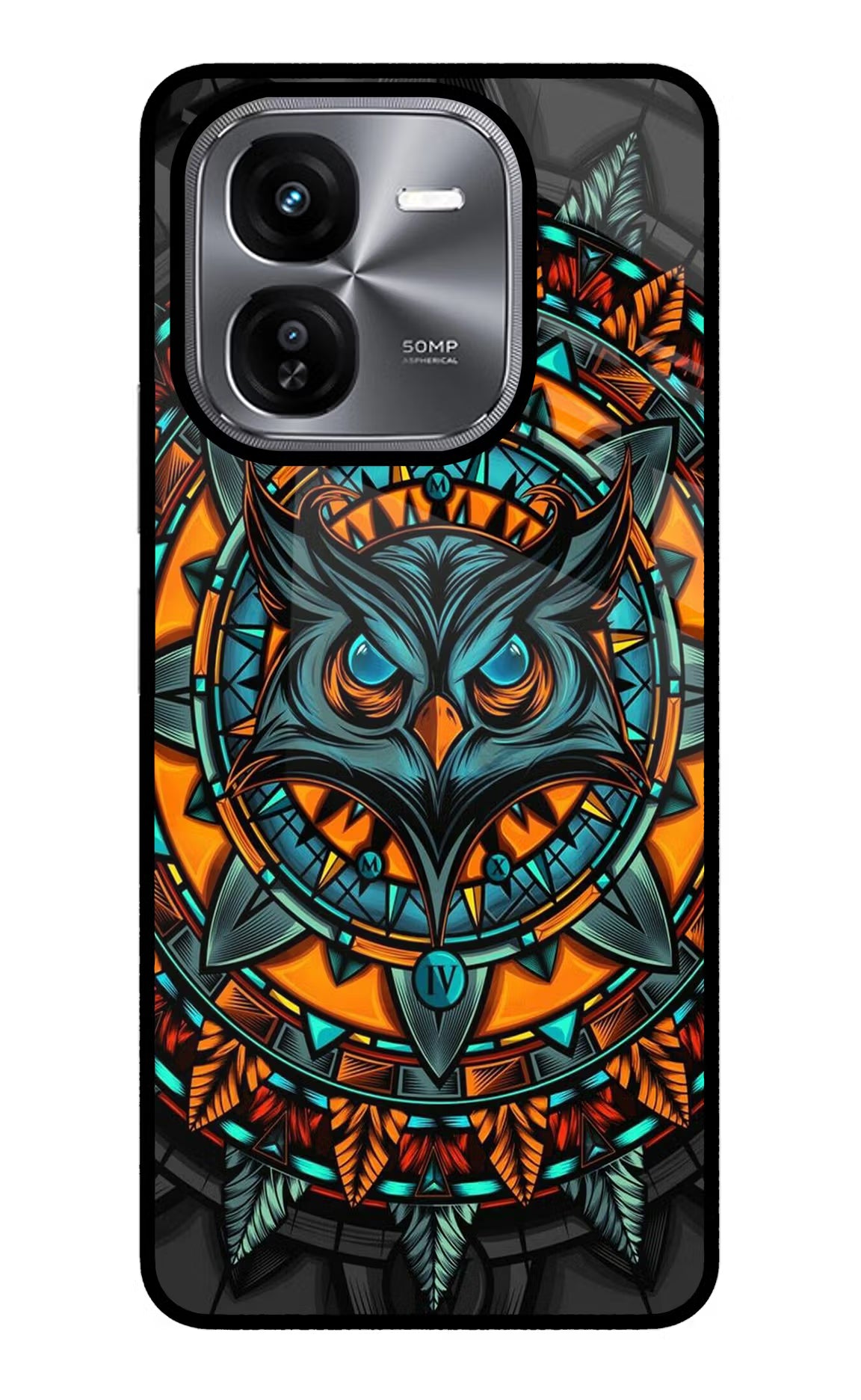 Angry Owl Art iQOO Z9X Glass Case