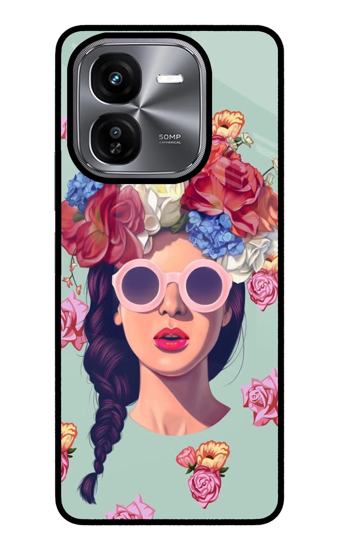 Pretty Girl iQOO Z9X Glass Case Back Cover by Casekaro