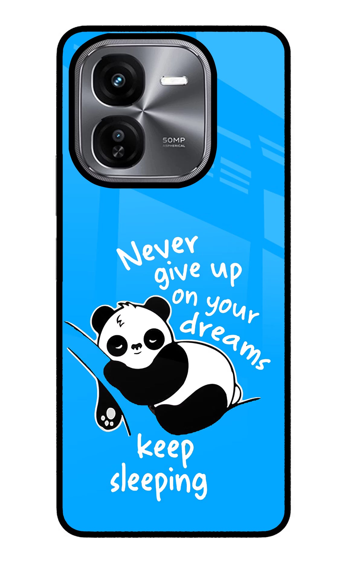 Keep Sleeping iQOO Z9X Glass Case Back Cover by Casekaro