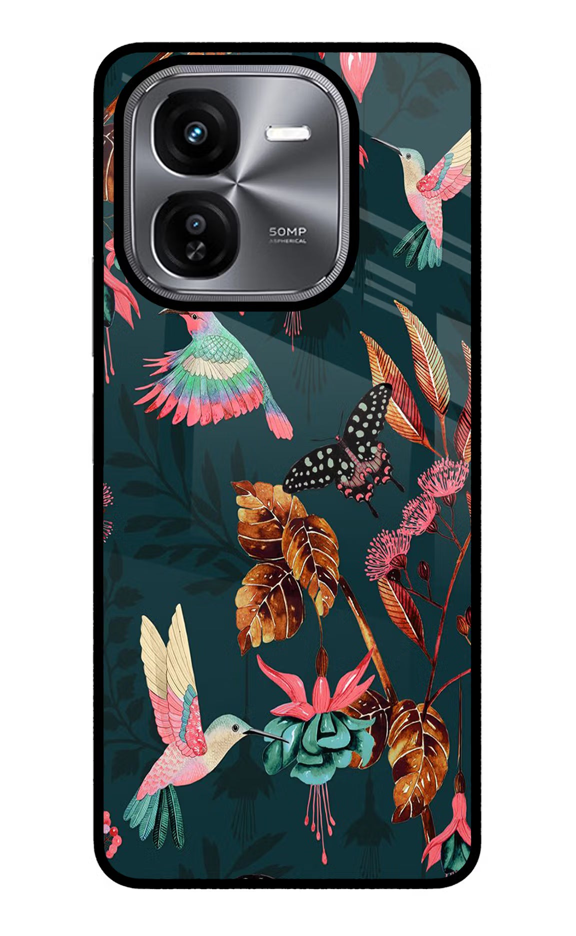 Birds iQOO Z9X Glass Case Back Cover by Casekaro