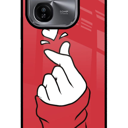 Korean Love Sign iQOO Z9X Glass Case