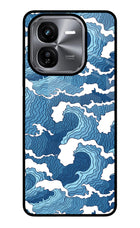 Blue Waves iQOO Z9X Glass Case