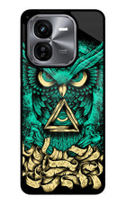 Green Owl iQOO Z9X Glass Case