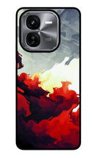 Fire Cloud iQOO Z9X Glass Case