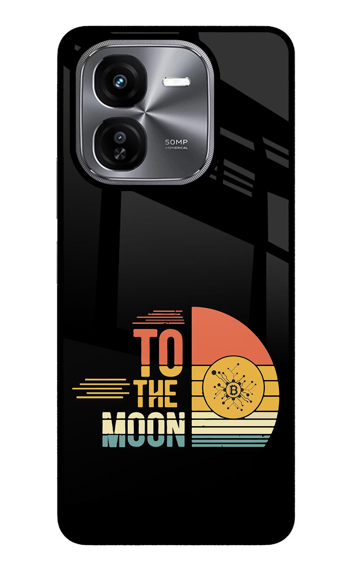 To the Moon iQOO Z9X Glass Case Back Cover by Casekaro