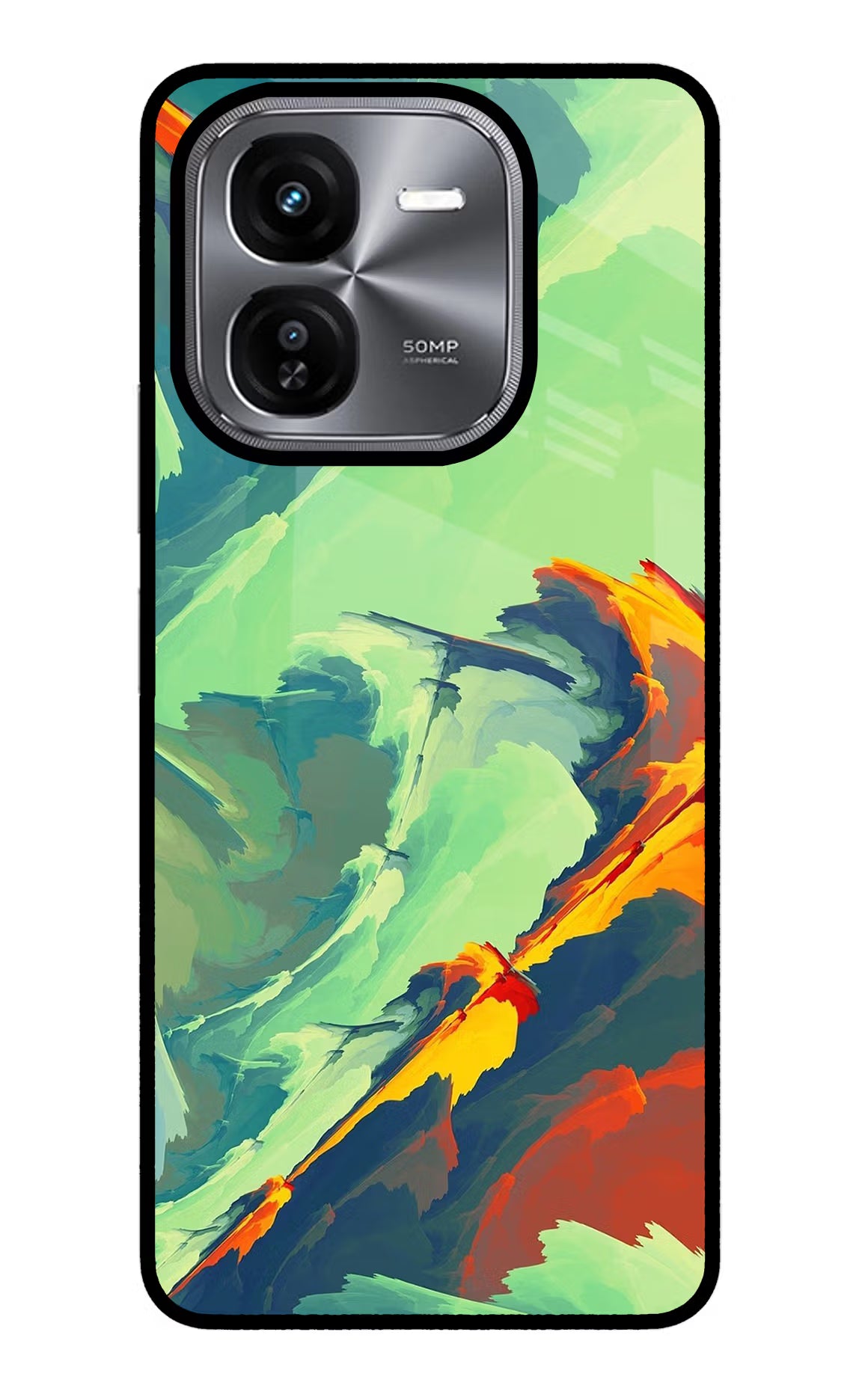 Paint Art iQOO Z9X Glass Case Back Cover by Casekaro