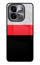 Tri Color Pattern iQOO Z9X Glass Case