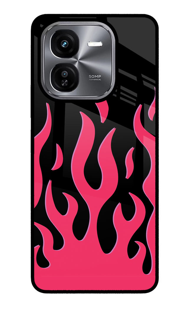 Fire Flames iQOO Z9X Glass Case