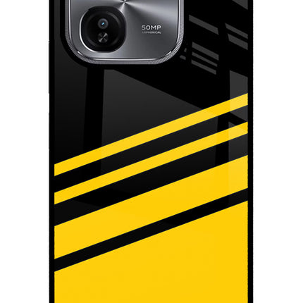 Yellow Shades iQOO Z9X Glass Case Back Cover by Casekaro
