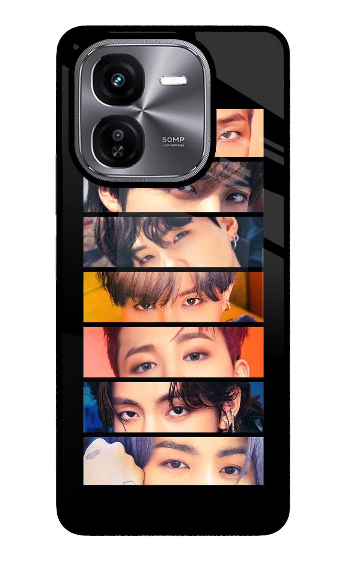 BTS Eyes iQOO Z9X Glass Case Back Cover by Casekaro