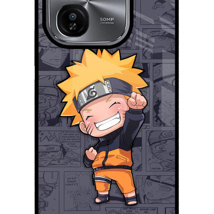 Chota Naruto iQOO Z9X Glass Case Back Cover by Casekaro