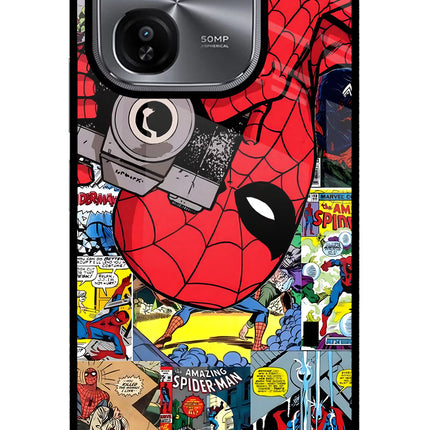 Spider Man iQOO Z9X Glass Case Back Cover by Casekaro