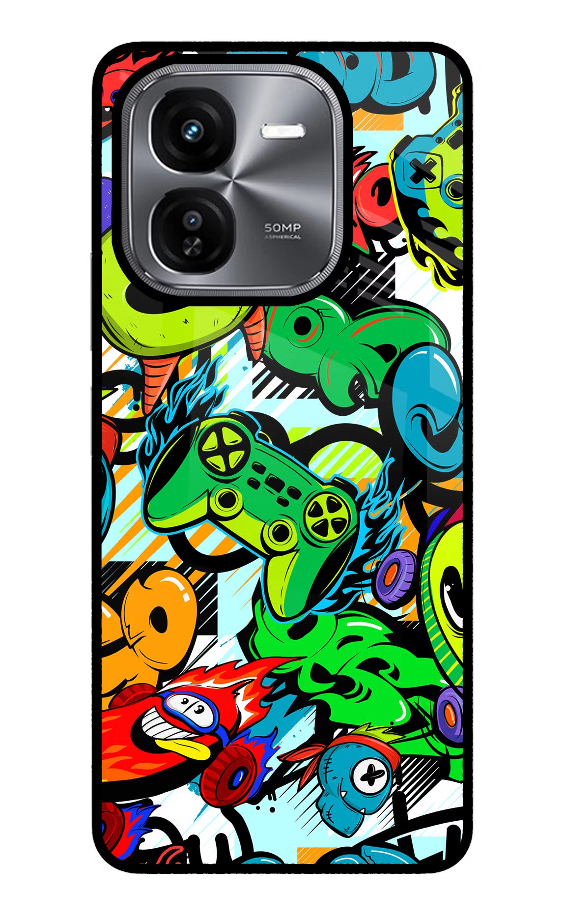 Game Doodle iQOO Z9X Glass Case